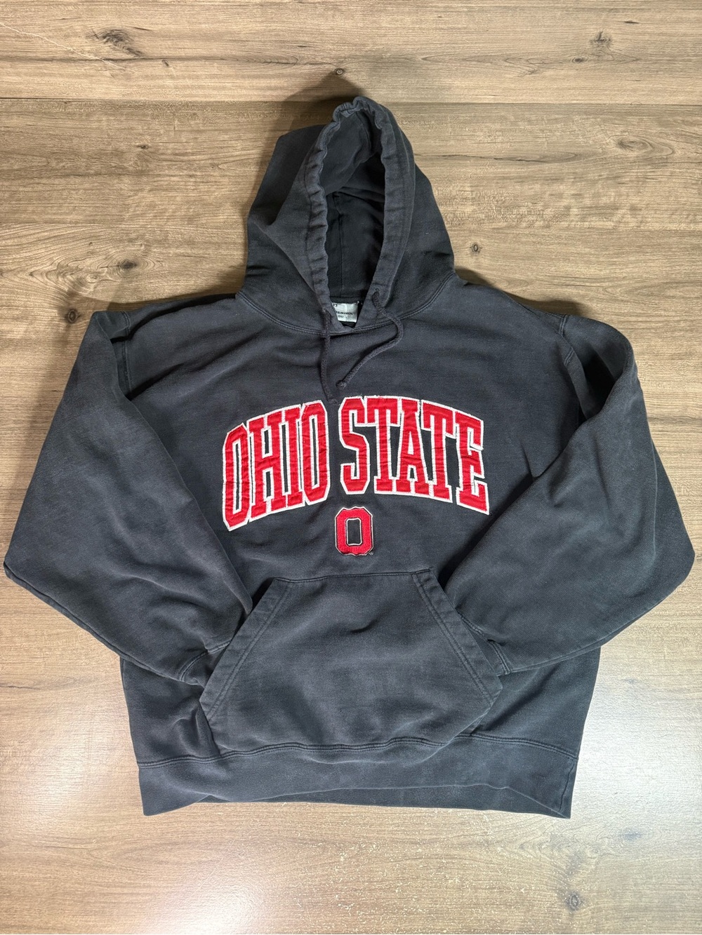 Vintage Y2K Ohio State Buckeyes J America Hoodie XXL Black Applique Embroidered